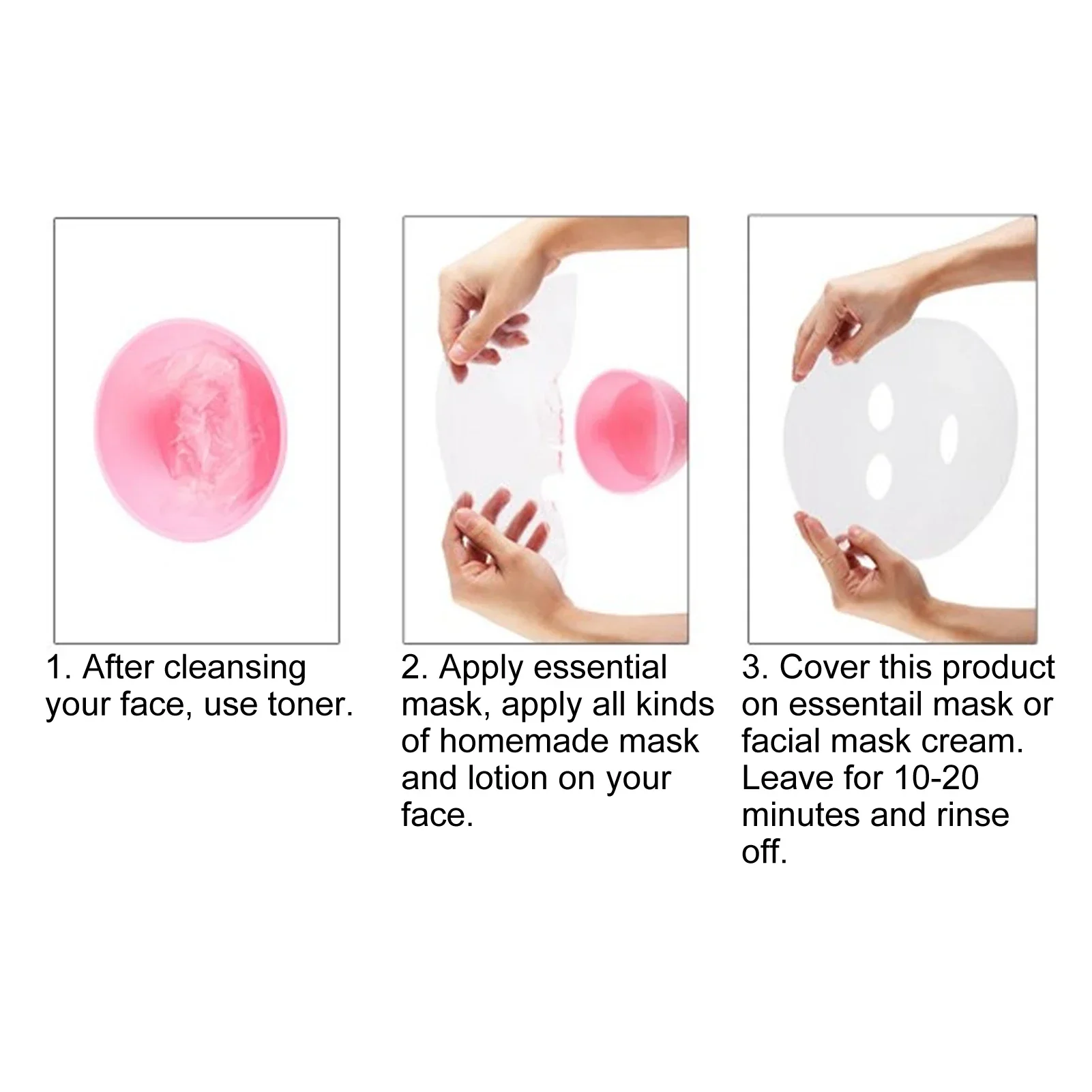 100pcs Facial Mask DIY Preservative Film Disposable Prevent Evaporation Moisture Retention Face Mask Wrapped Paper - Image 6