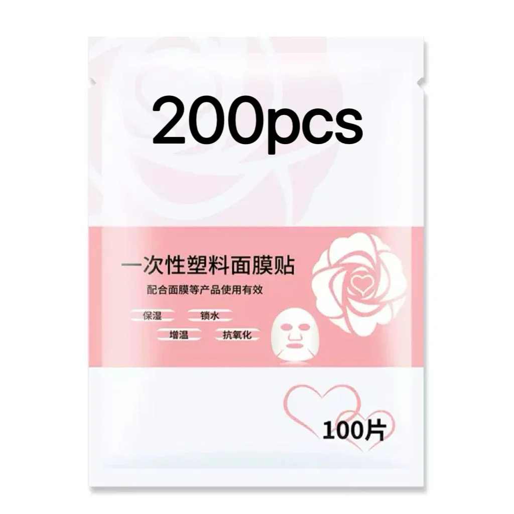 100pcs Unscented Facial Mask Paper Sheets - Hydrating, Moisture-Retentive, Disposable DIY Film Wrap for Skin Care, Softening - Image 3