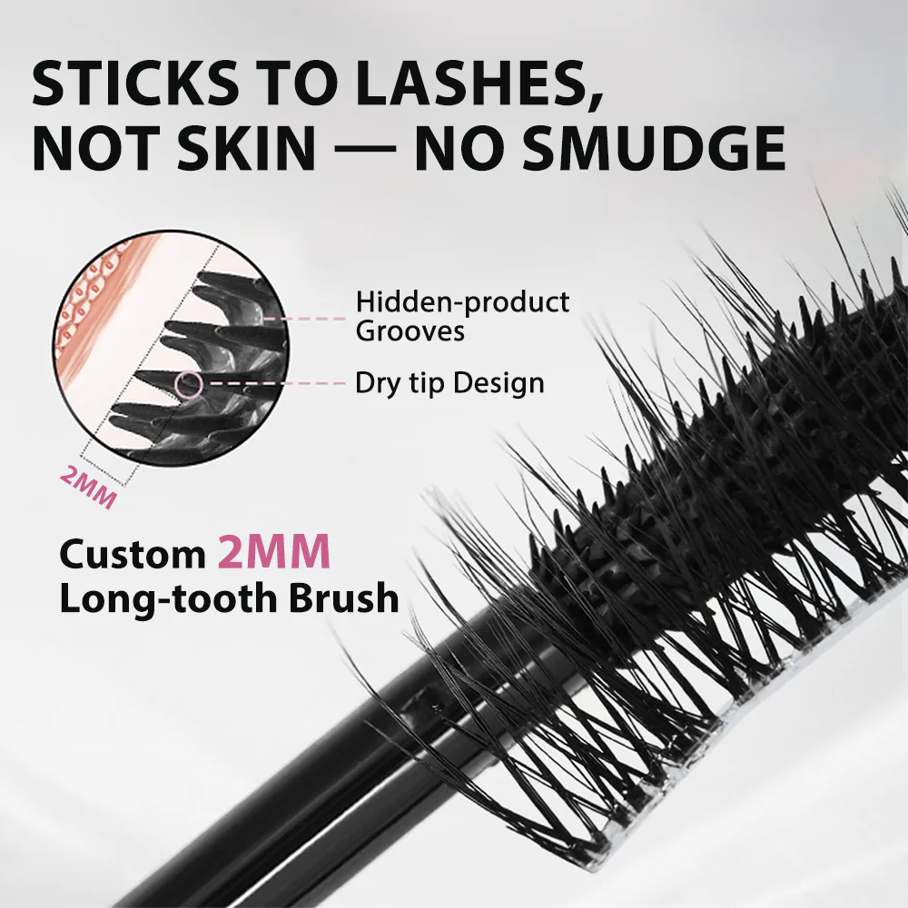✨👁️ Dual-Ended Waterproof Mascara for Volume, Length & Curl 🧚🏻‍♀️— Clump-Free Fuller, Longer Lashes in 2 Easy Steps - Image 4