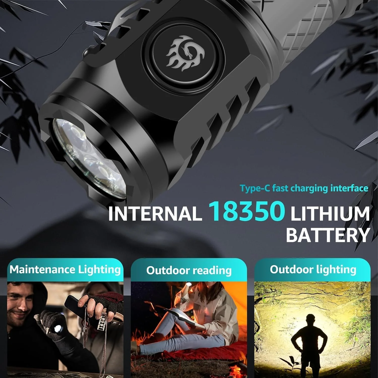 ✨Three-Eyed Monster Mini Flashlight 🔦🧰— Ultra-Bright Rechargeable LED Torch | Compact, Long-Range & Water-Resistant - Image 10