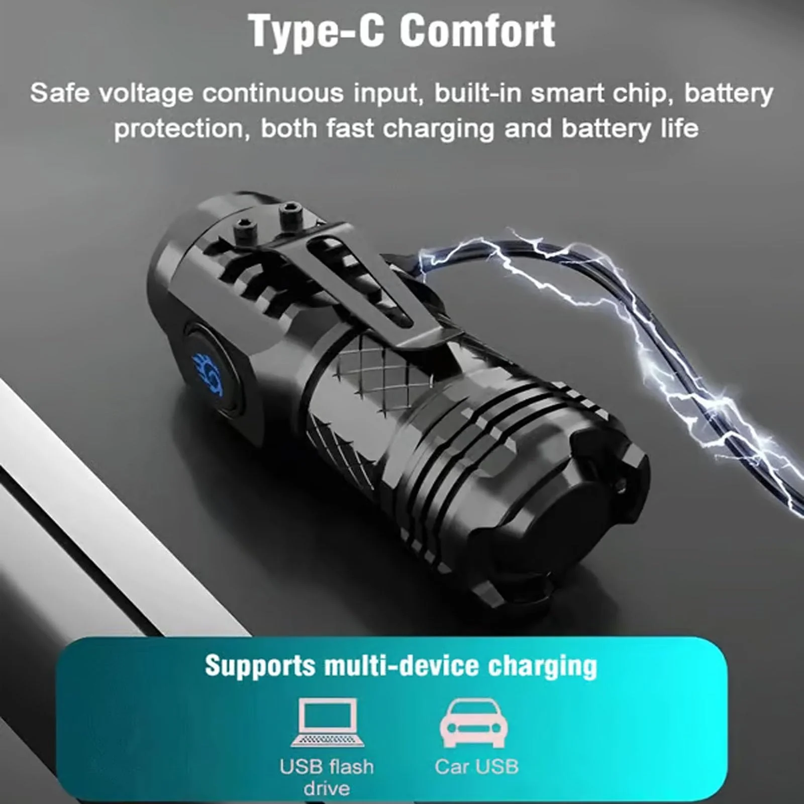 ✨Three-Eyed Monster Mini Flashlight 🔦🧰— Ultra-Bright Rechargeable LED Torch | Compact, Long-Range & Water-Resistant - Image 8