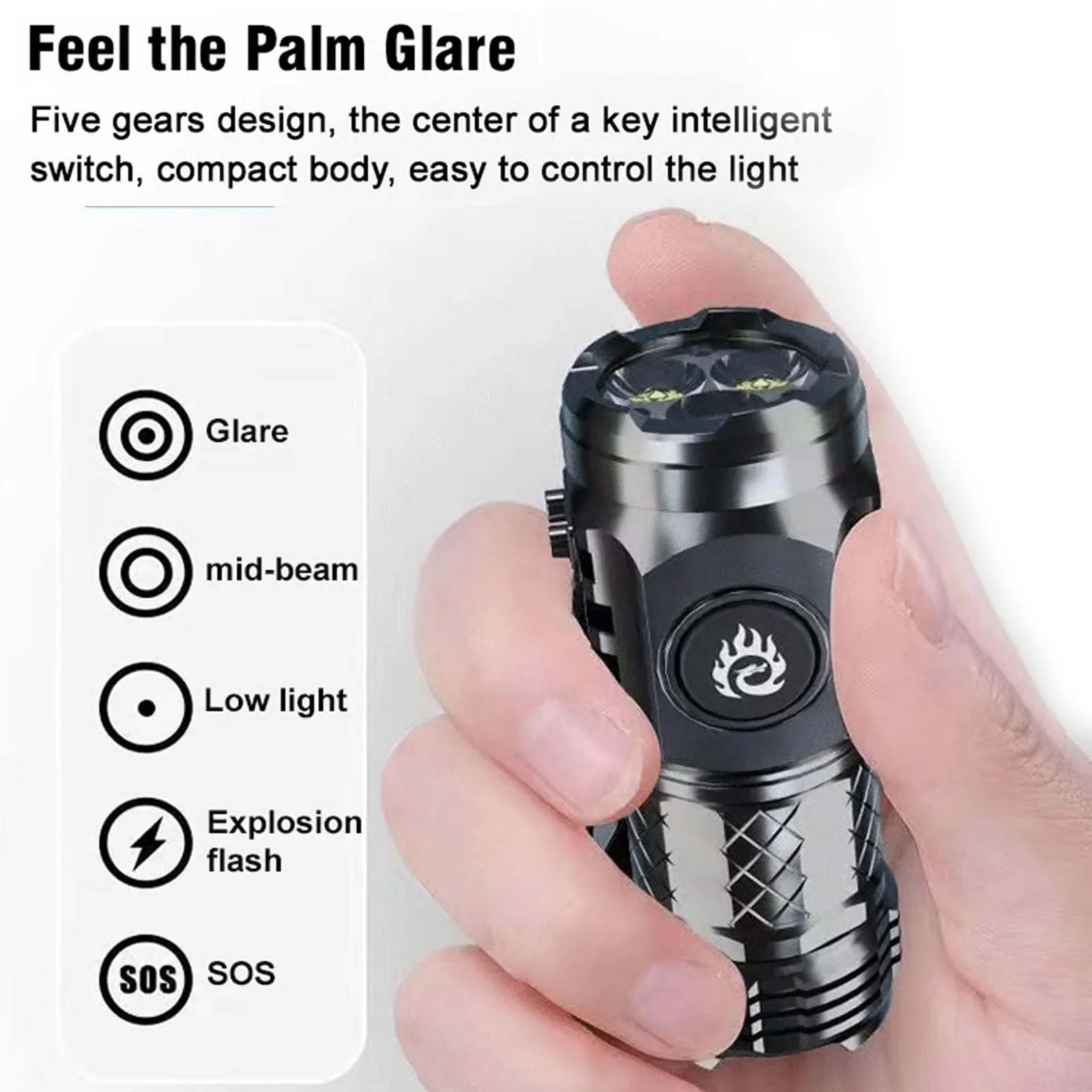 ✨Three-Eyed Monster Mini Flashlight 🔦🧰— Ultra-Bright Rechargeable LED Torch | Compact, Long-Range & Water-Resistant - Image 9