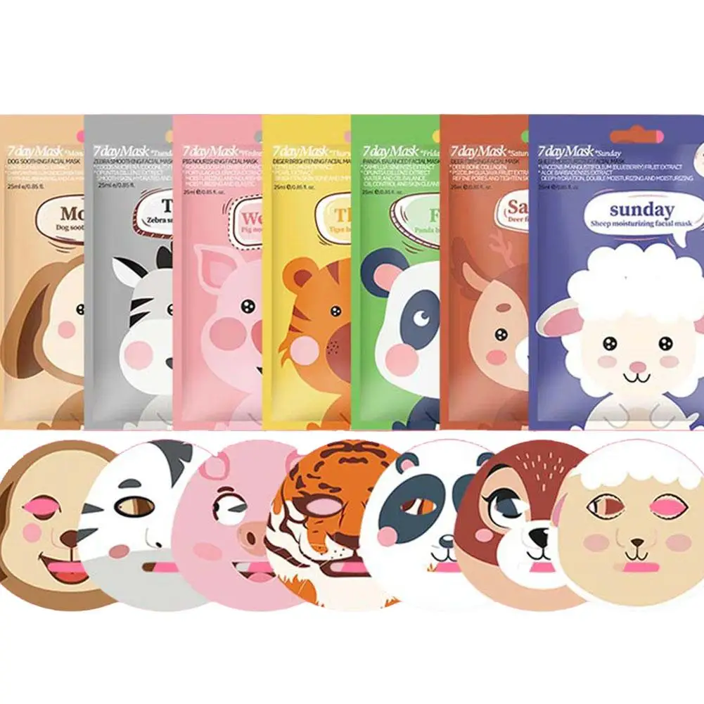 Cute Cartoon Facial Mask Moisturizing Hydrating Mask Deep Moisturizing Tender Skin Mask Dog Panda Pig Animal Mask Skin Care - Image 6