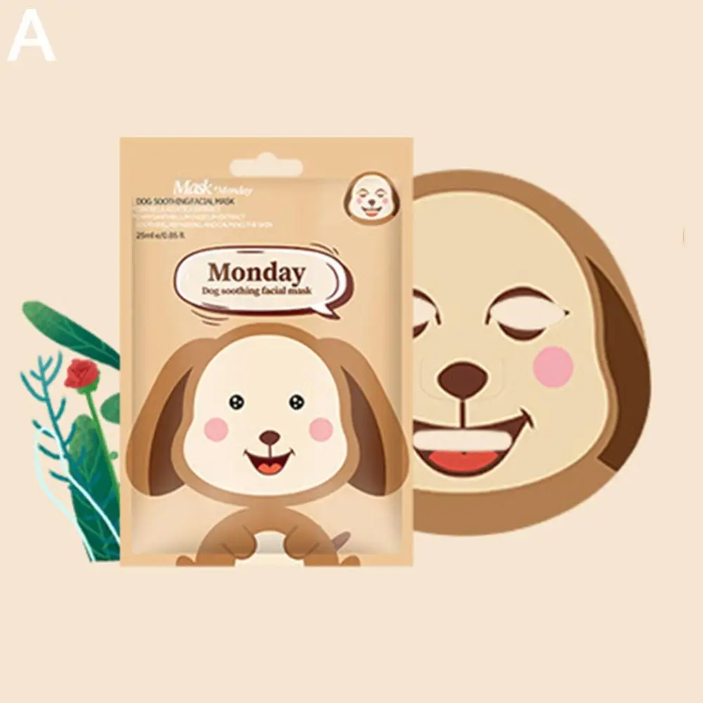 Cute Cartoon Facial Mask Moisturizing Hydrating Mask Deep Moisturizing Tender Skin Mask Dog Panda Pig Animal Mask Skin Care - Image 9