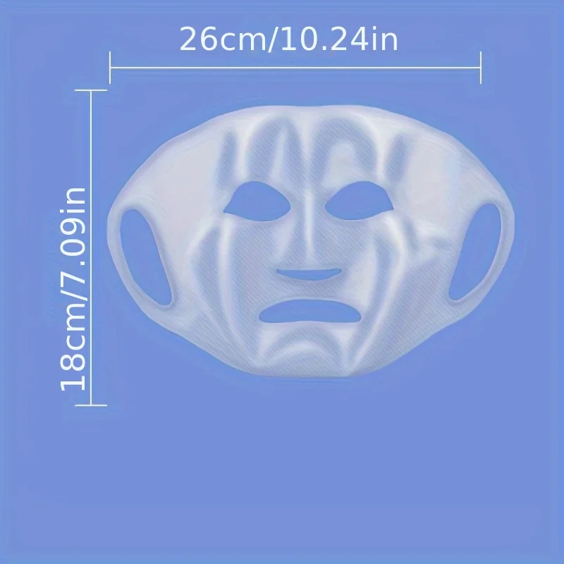 Silicone mask cover, ear-mounted fixed mask to moisturize and absorb essence, reusable facial care tool - Image 2