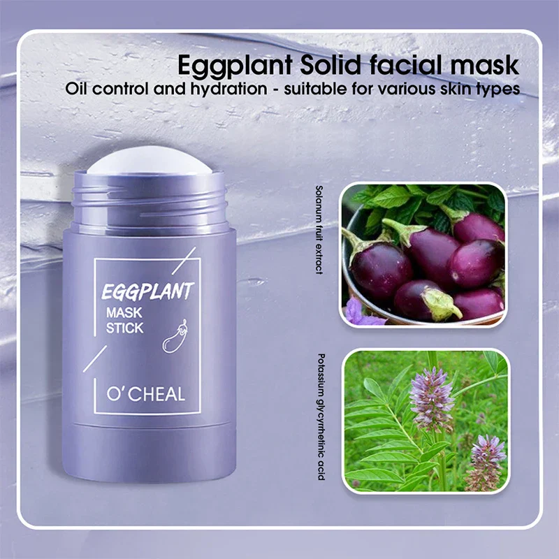 Solid facial mask Stick Green Tea Honey Peach Cleaning Pore Moisturizing Long Charcoal Eggplant Mud Film - Image 5