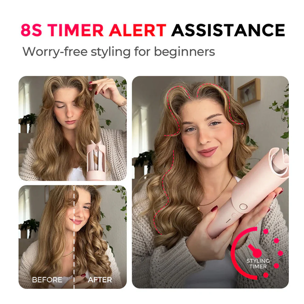 ⏰👩🏻‍🦱Automatic curling iron with four temperature settings - Image 5