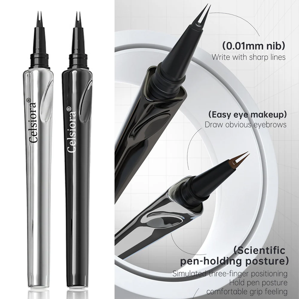 ✨🪶Waterproof Ultra-Fine 2-Tip Fork Eyebrow Pen👁️ – Natural Hair-Like Strokes, Smudge-Proof & Long-Lasting - Image 4
