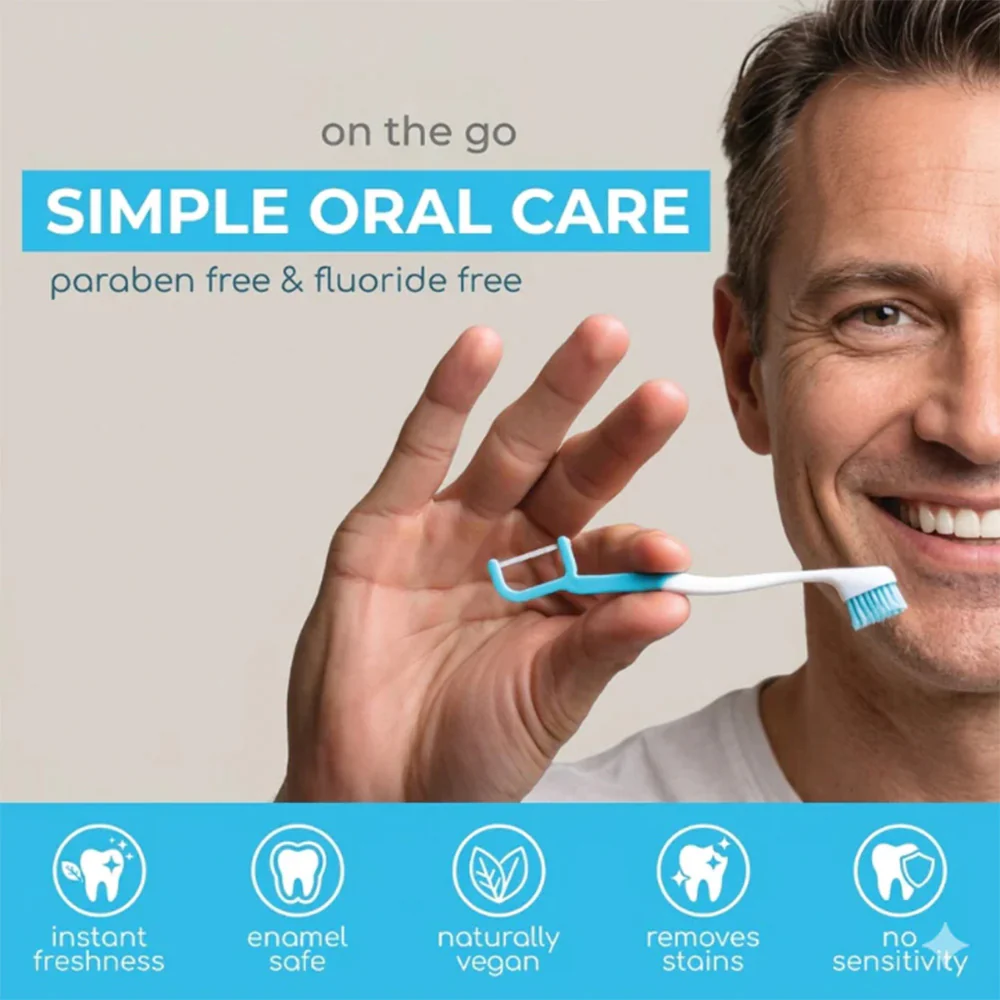 🦷🪥Instant Fresh Mini Toothbrush & Floss – No Water, No Awkward Breath - Image 5